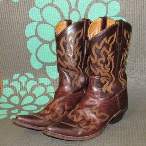 Old West Brown Cowgirl Boots